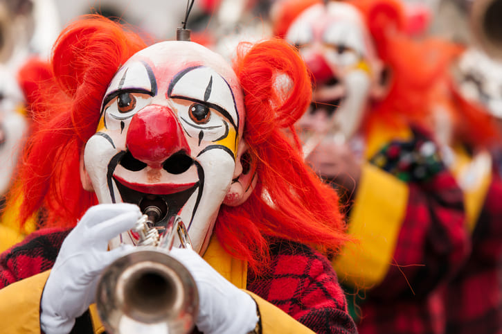 Clown bei Fastnacht in Kaiserslautern